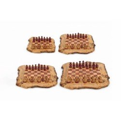 Jeu d'??checs en Bois Live Edge | Jeu Artisanal en Bois Naturel, Gravure Personnalis??e