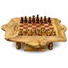 Live Edge Wooden Chess Set With Drawers | Rustic… | JustTrueArts