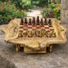 Live Edge Wooden Chess Set With Drawers | Rustic… | JustTrueArts
