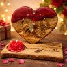 Free Personalization | Heart Wood Resin Clock with… | JustTrueArts