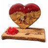 Free Personalization | Heart Wood Resin Clock with… | JustTrueArts