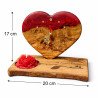 Personnalisation Gratuite | Horloge Cœur en Bois et… | JustTrueArts