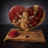 Personnalisation Gratuite | Horloge Cœur en Bois et… | JustTrueArts