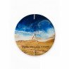 Personalized Engraving Olive Wood Resin Wall Clock |… | JustTrueArts