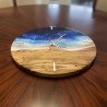 Personalized Engraving Olive Wood Resin Wall Clock |… | JustTrueArts