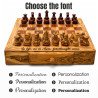 Jeu d'échecs olivier avec tiroir | Cadeau personnalisé | JustTrueArts