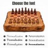 Olive Wood Chess Set With Drawer | Personalized Gift | JustTrueArts